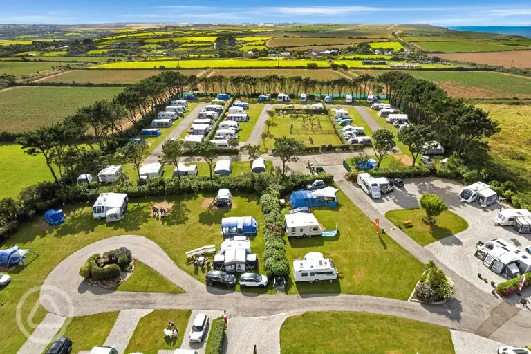 Aerial of the campsite