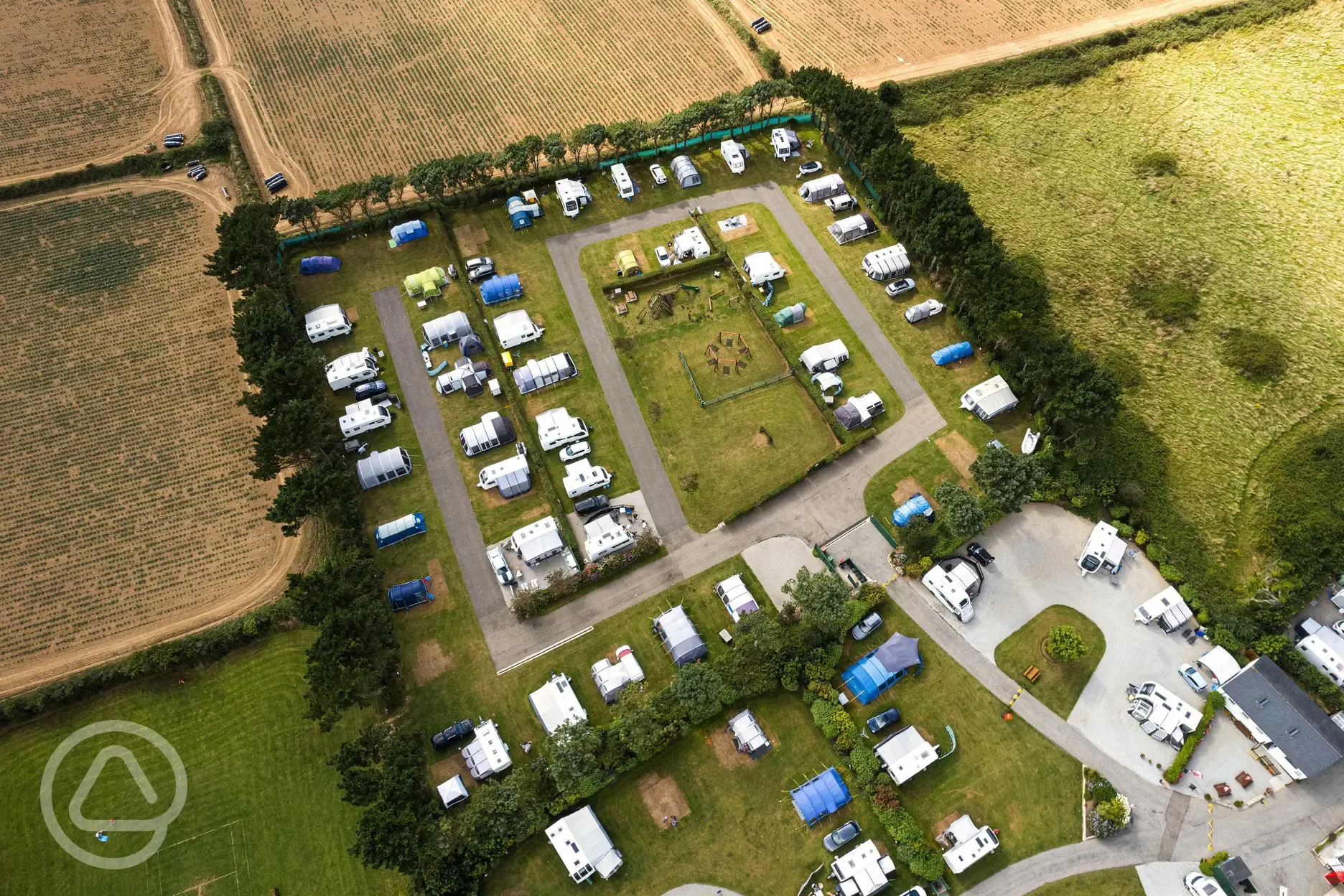 Aerial of the campsite