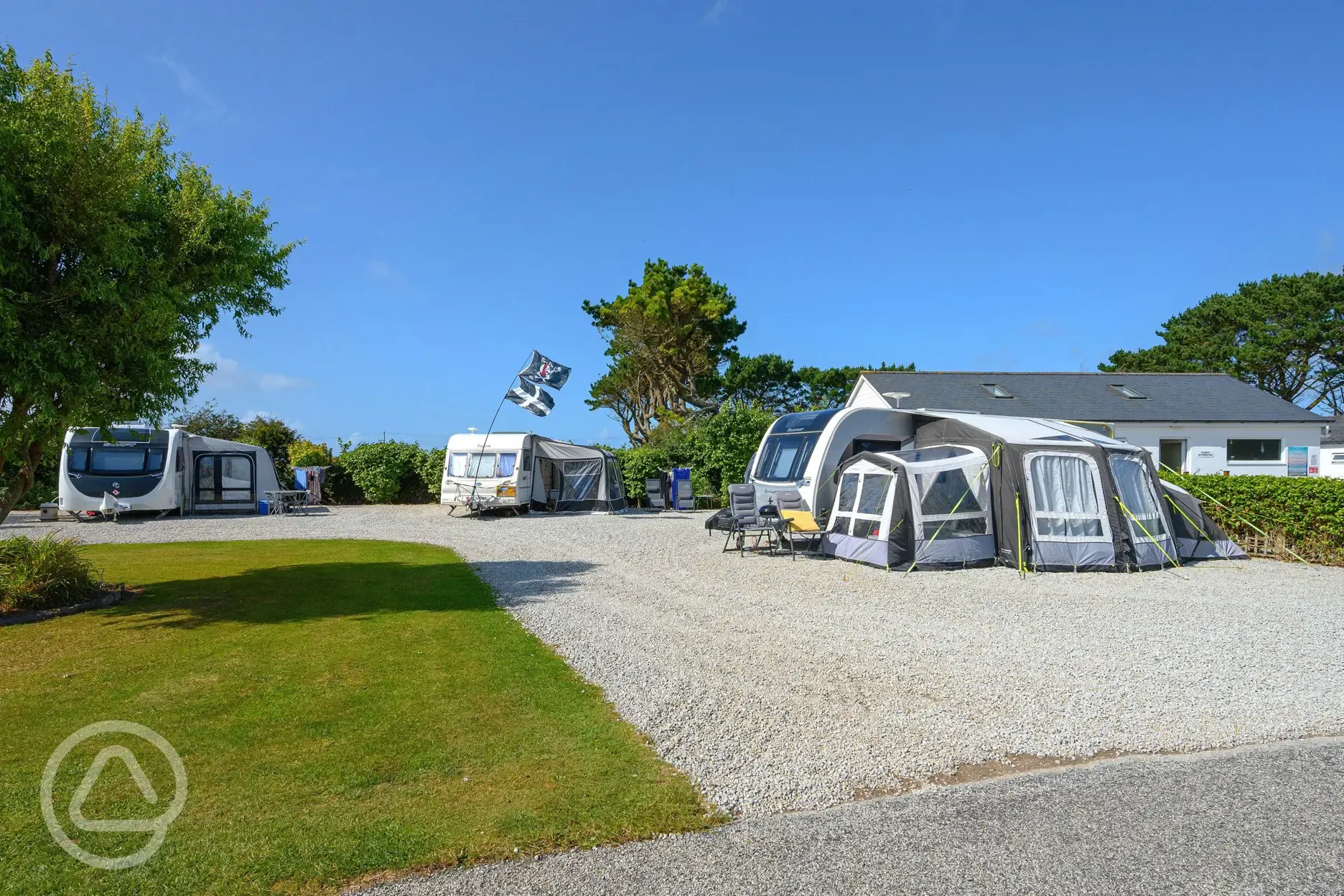 Fully serviced hardstanding pitches