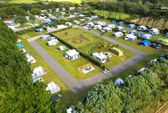 Aerial of electric grass pitches (10m x 10m)