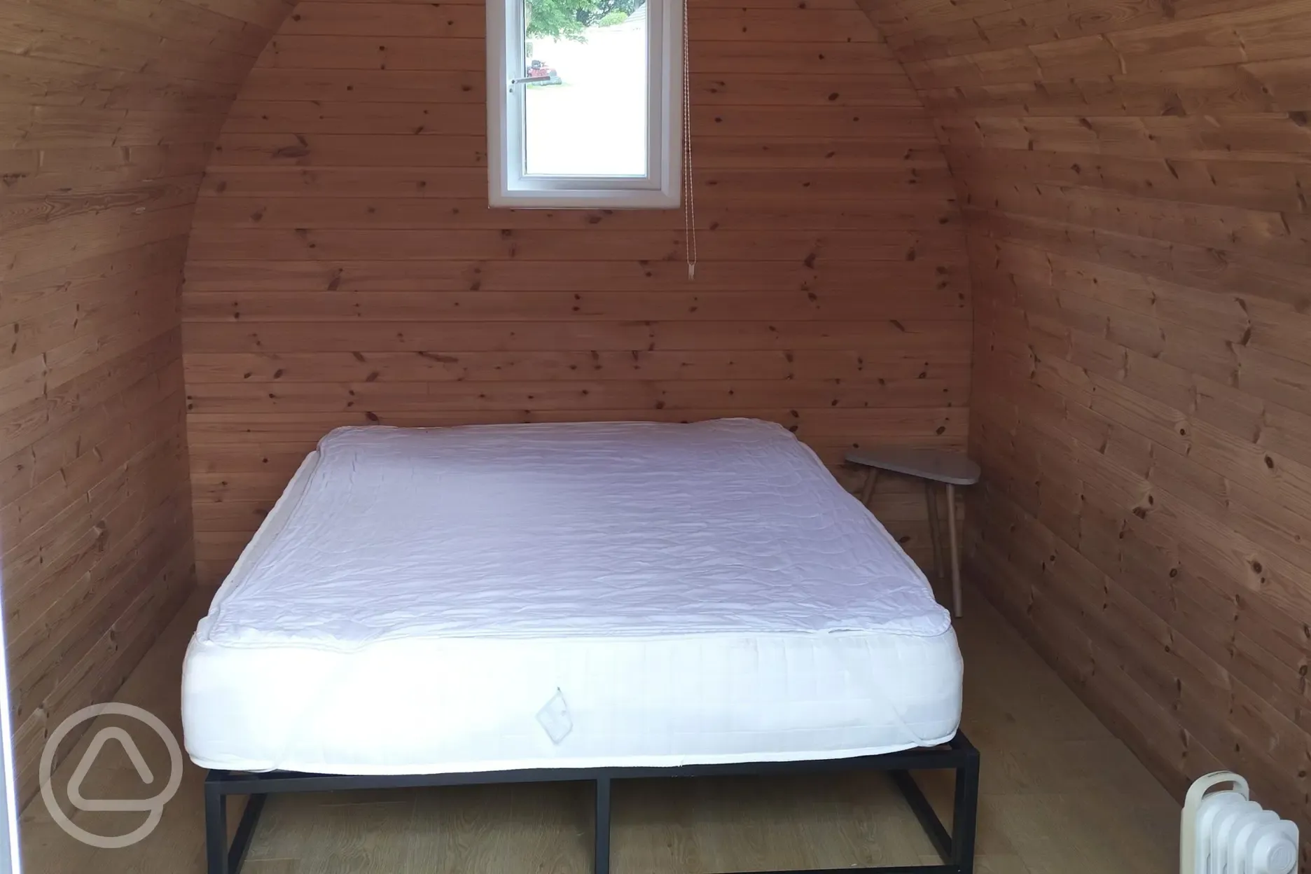 Glamping pod interior