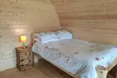 Family camping pod double bed