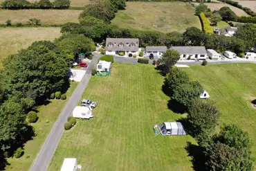 Aerial view of the campsite