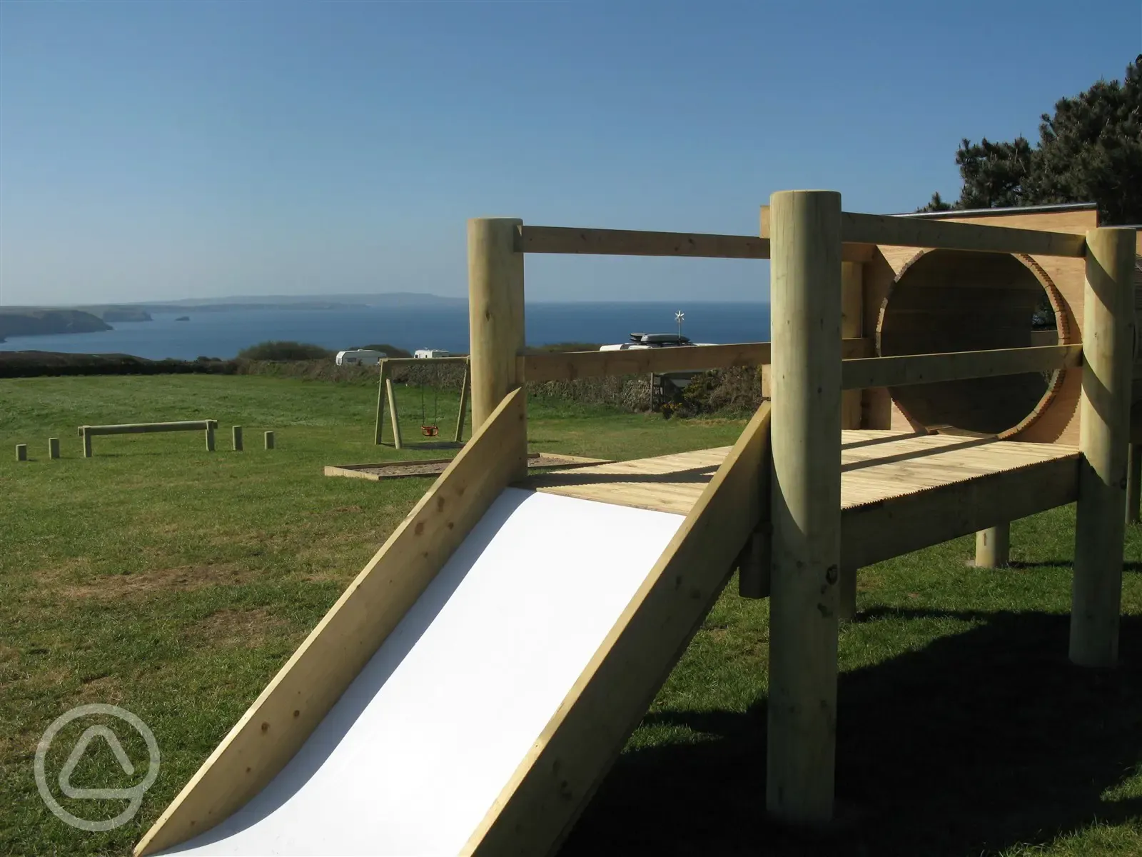 Slide in the play area