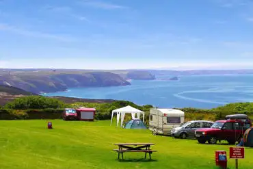 Grass pitches and sea views In Goose Field