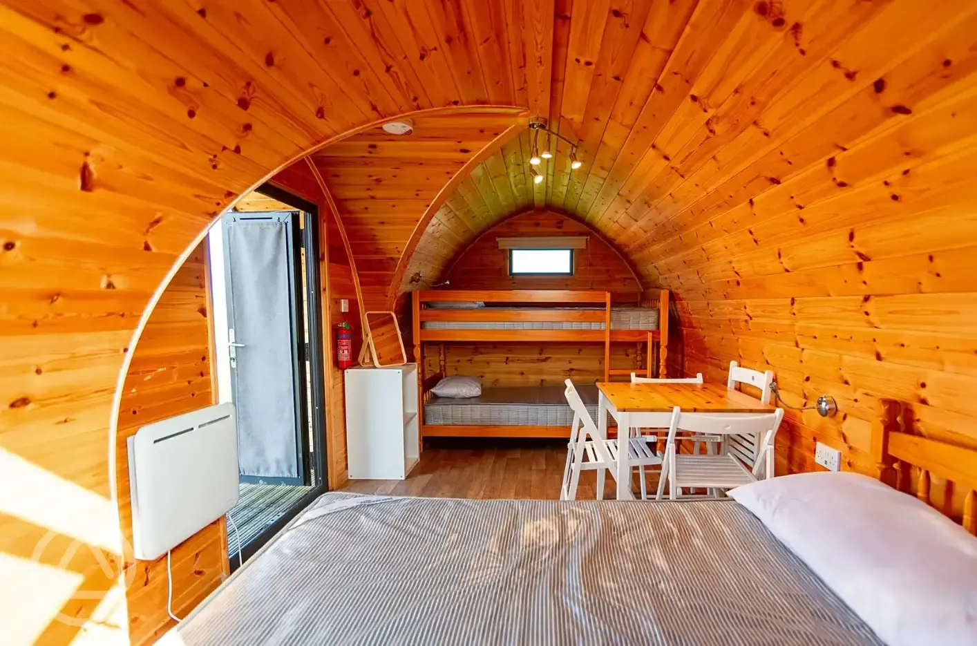 Camping pod interior