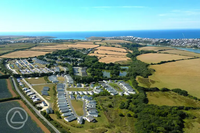 Aerial of Trevella Holiday Park