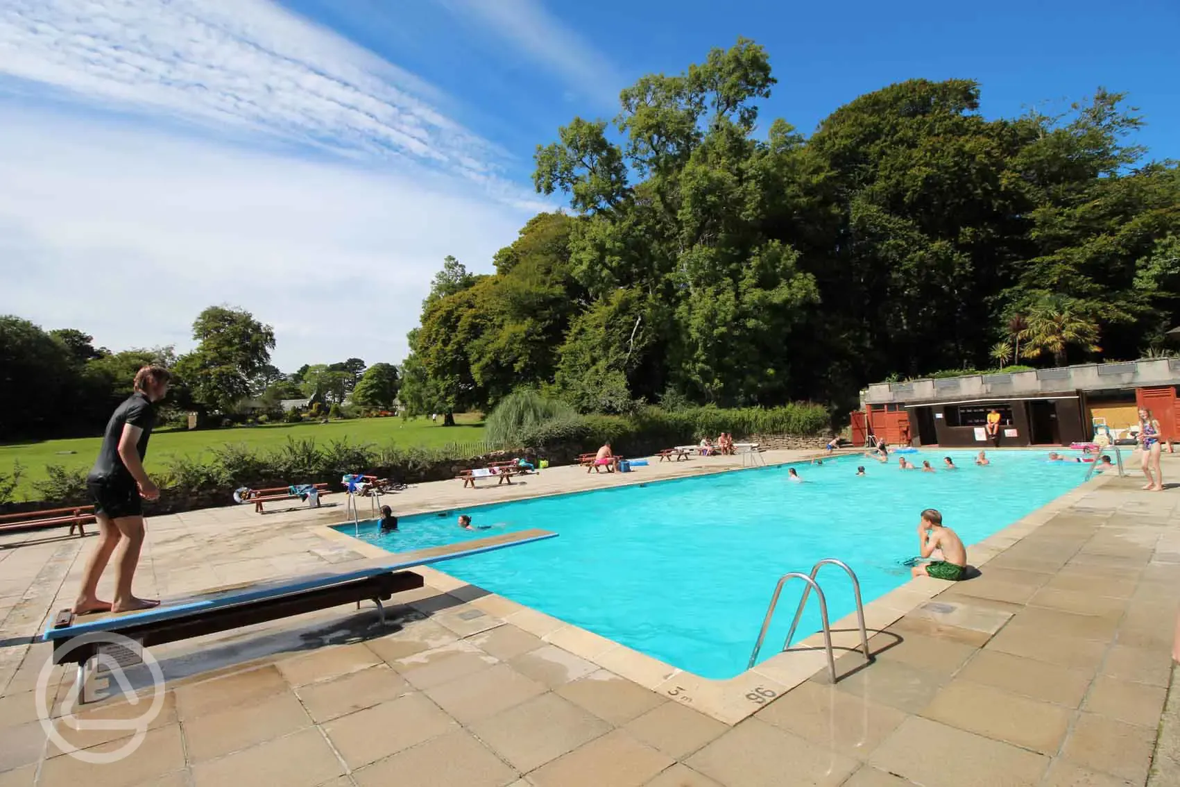 Outdoor heated 25m swimming pool