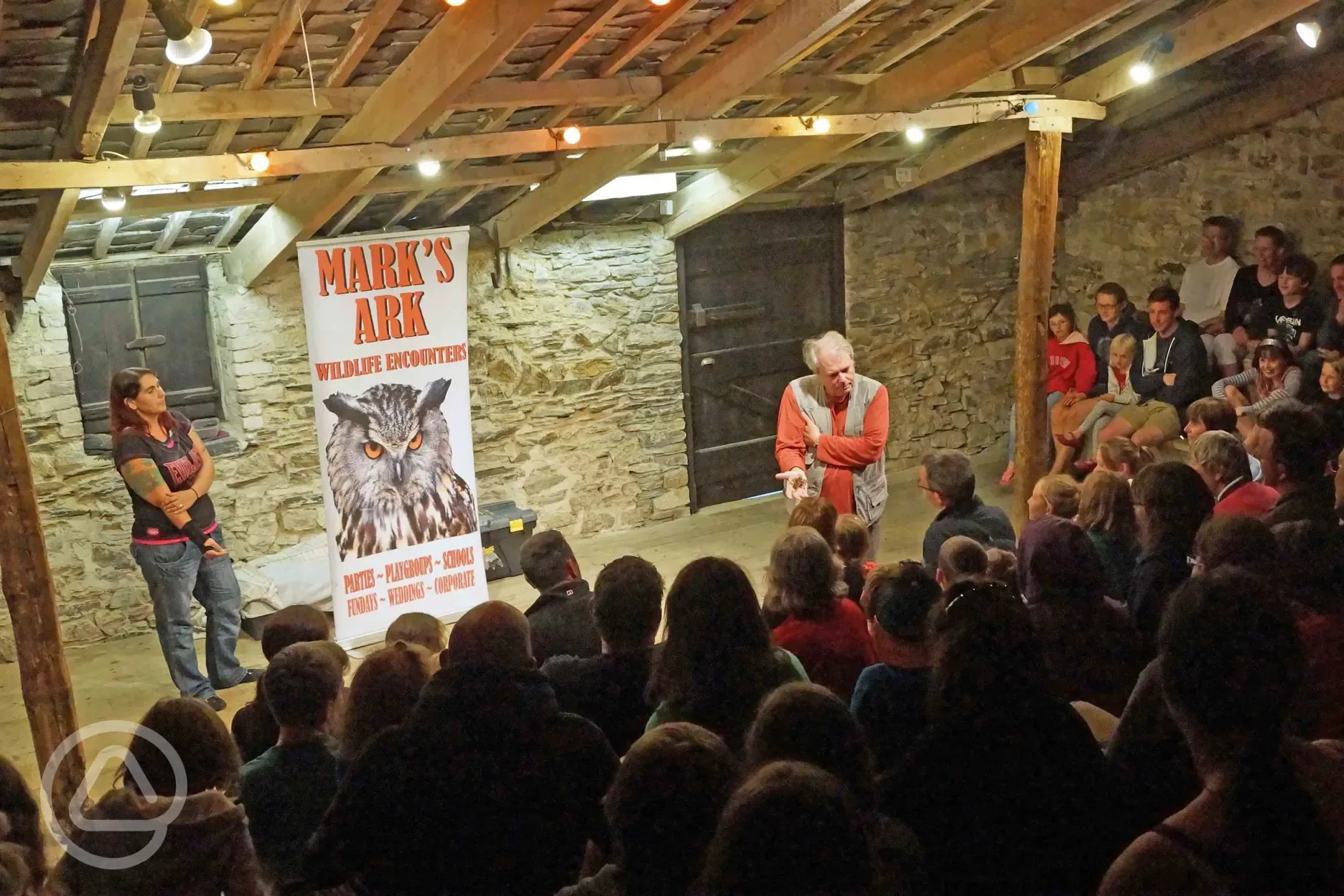 Mark's Ark animal show in the Old Barn
