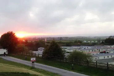 Sunset over the park