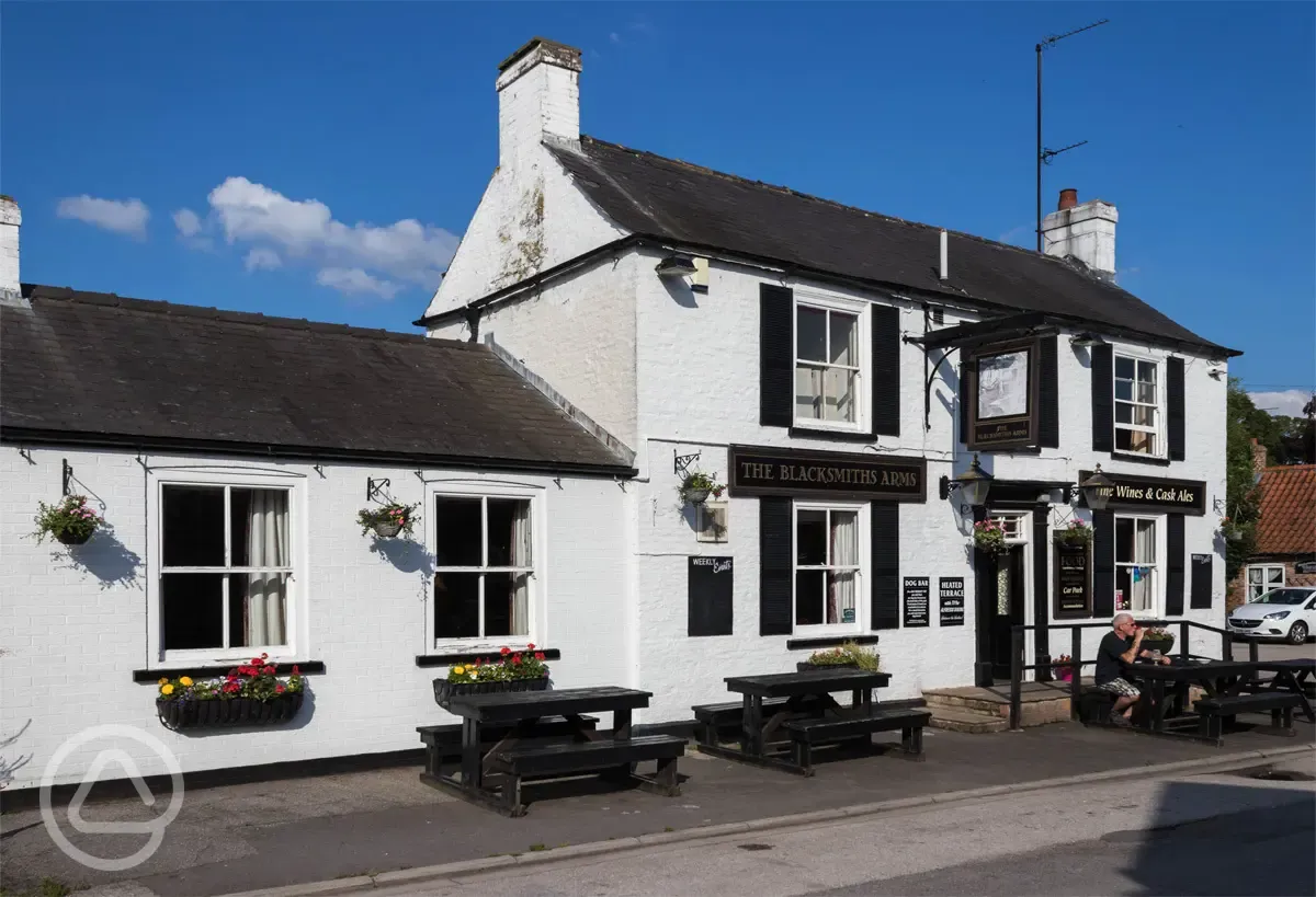 Blacksmiths Arms - half a mile down the lane.