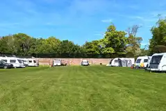 Electric grass touring pitches (8m x 10m) with 16 amp hook ups