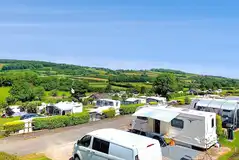 Tiered hardstanding pitches at Parkers Farm Holiday Park