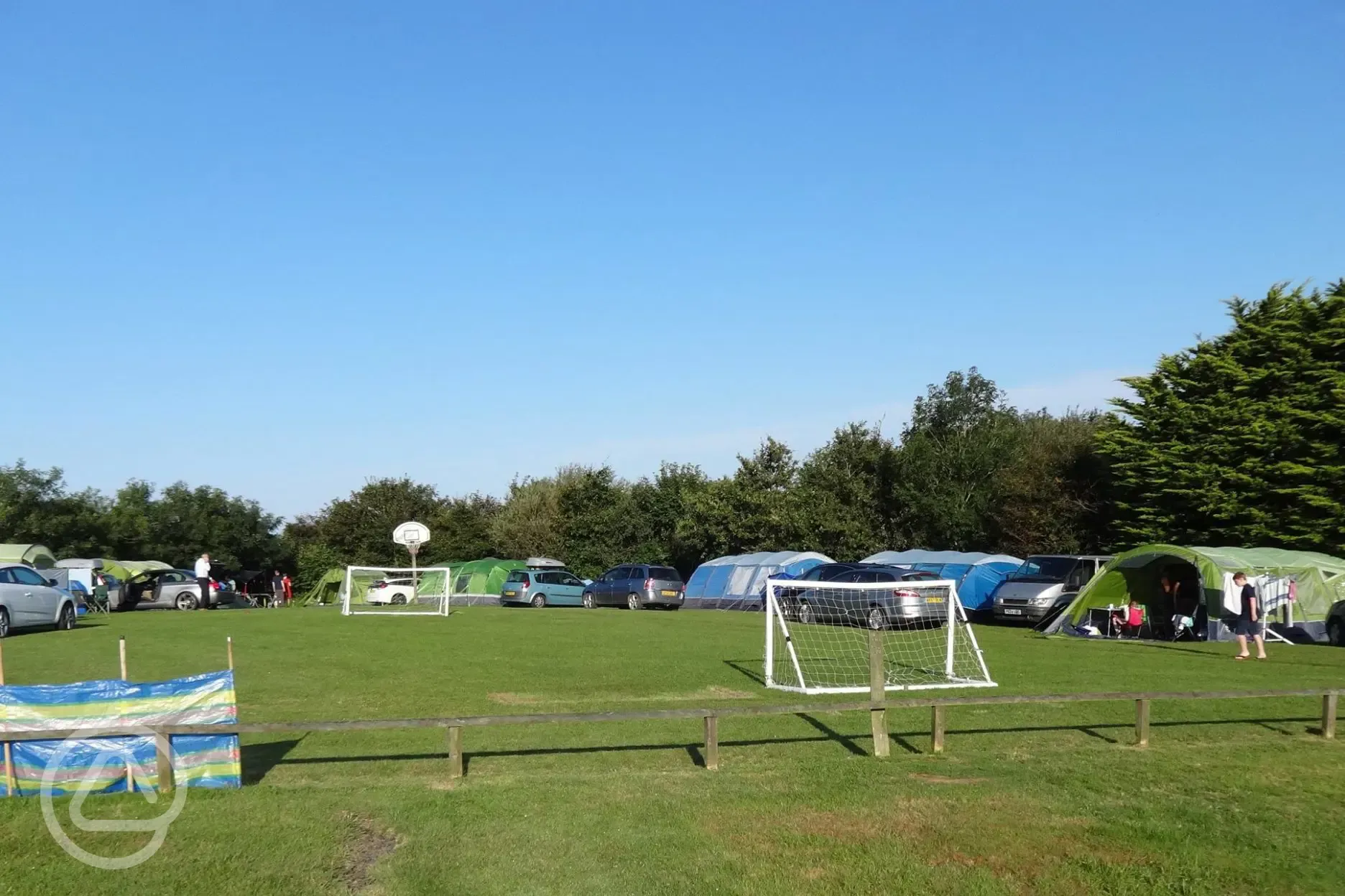 Grass pitches on sports field