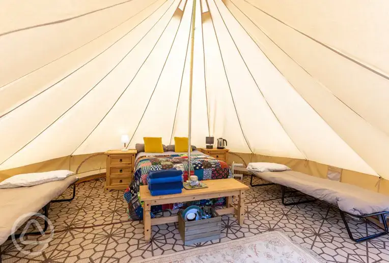 Bell tent interior