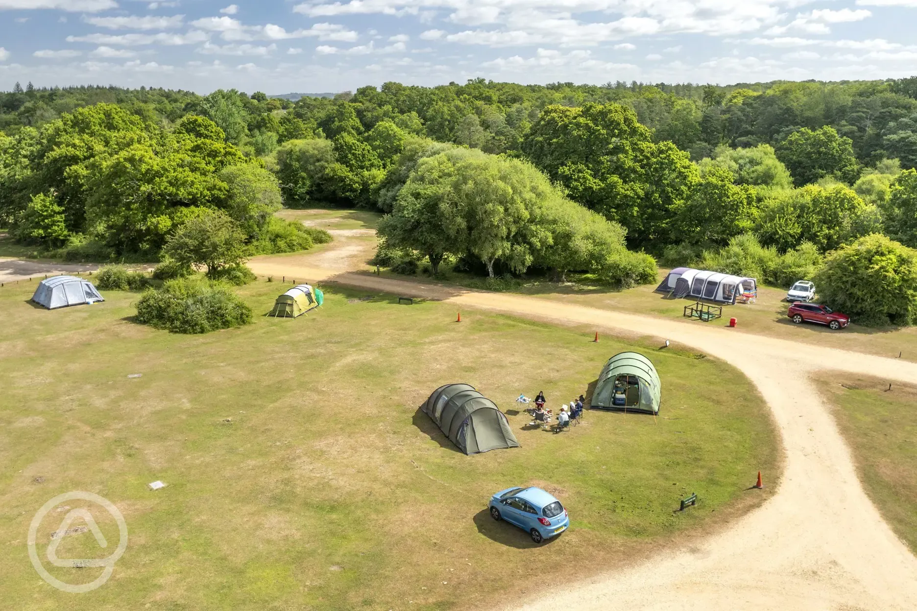 Aerial of the grass pitches