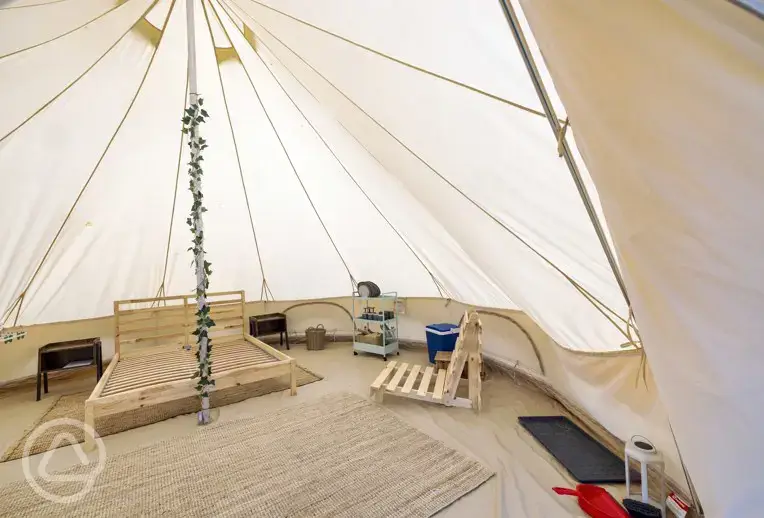 Bell tent interior