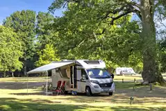 Non electric grass pitch with space for an awning