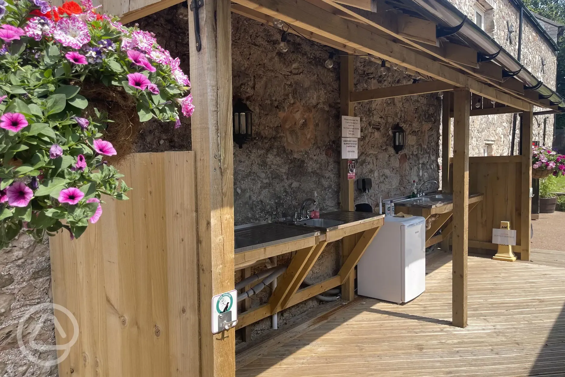 Washing up area