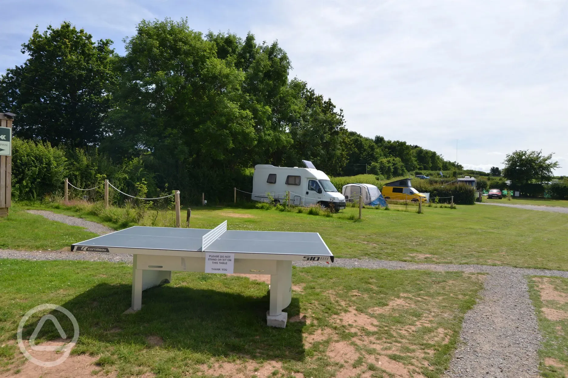 Table tennis located outside of the facilities block