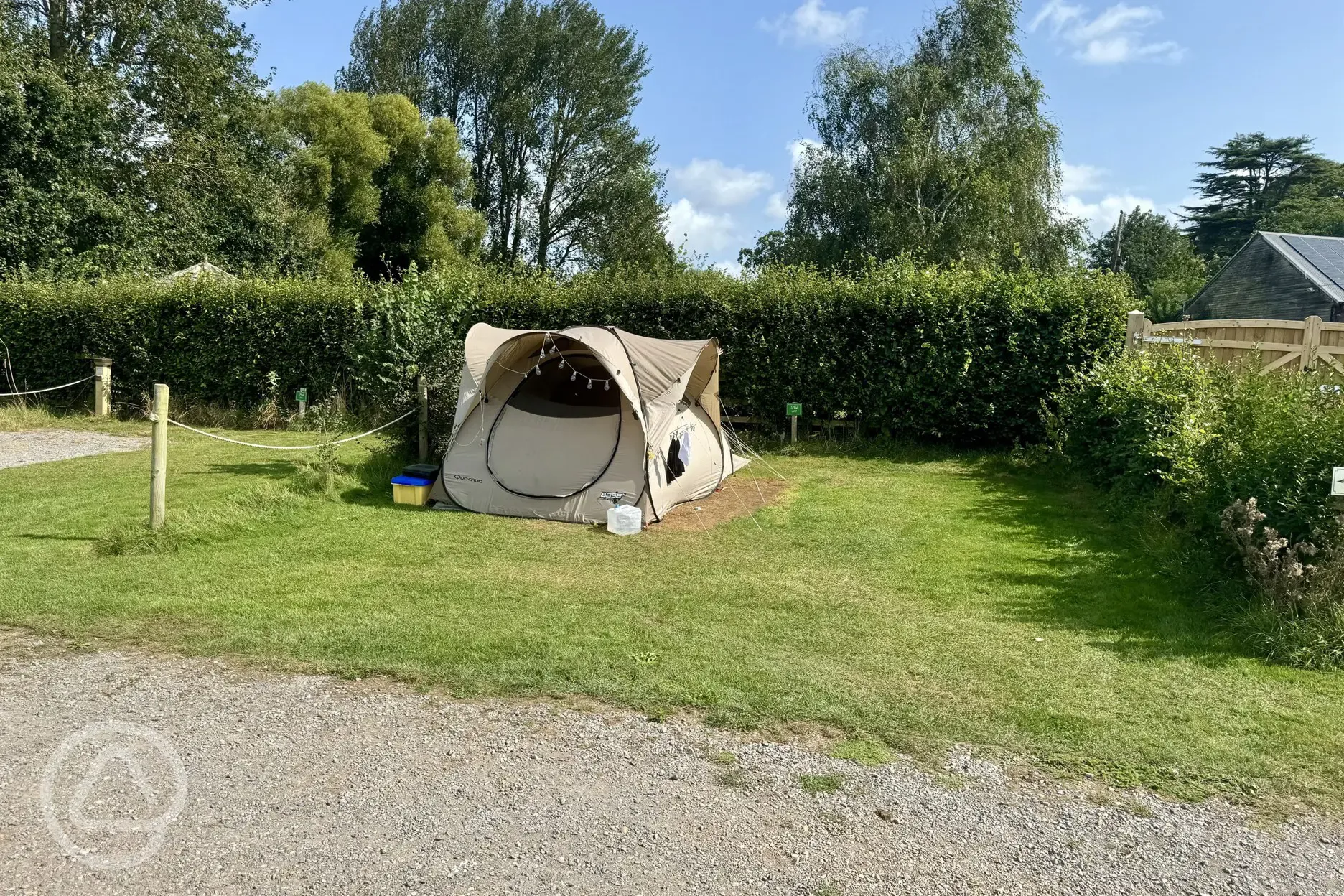 Medium tent on a non electric grass pitch