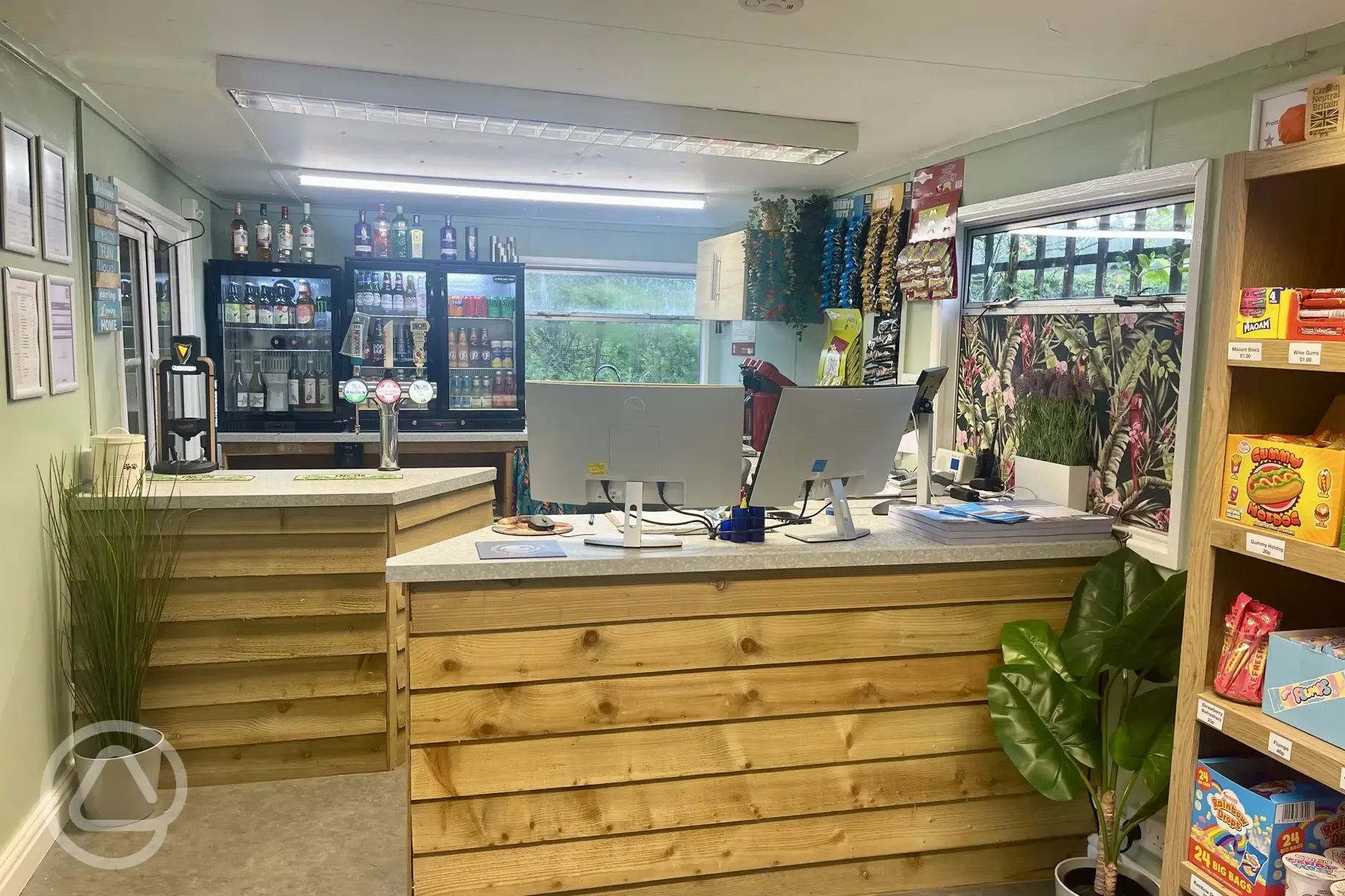 Onsite shop and bar