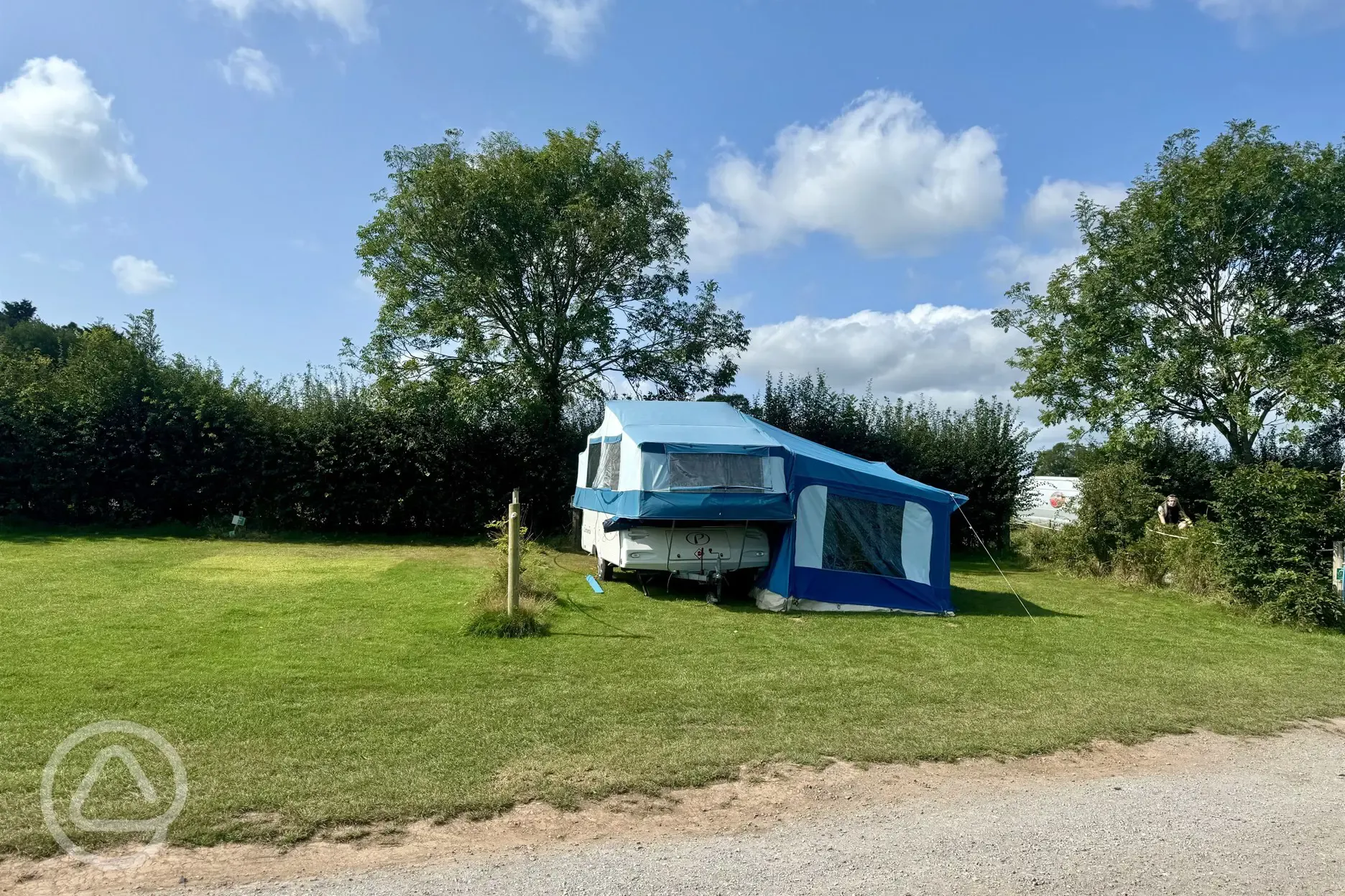 Caravan on a non electric grass pitch