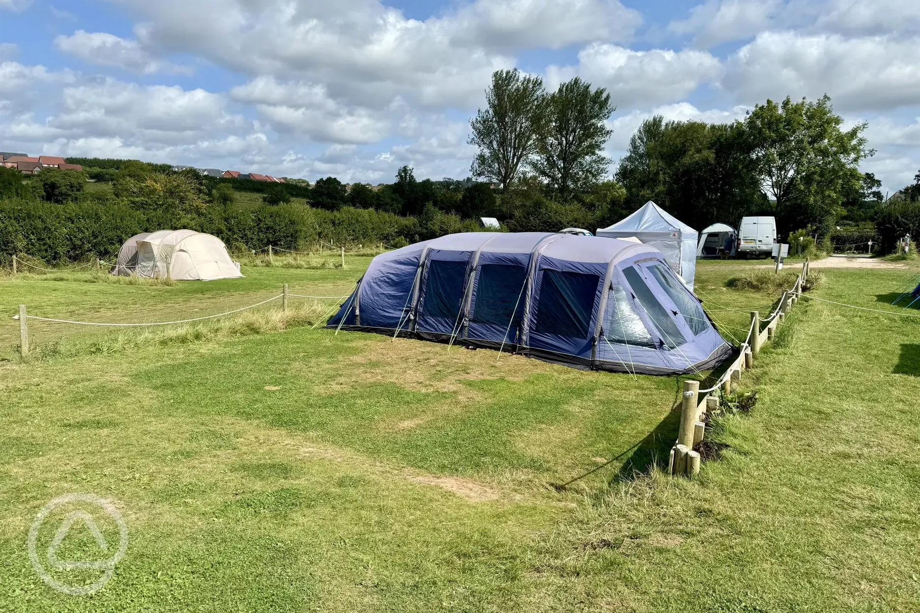 Large tent on a non electric grass pitch