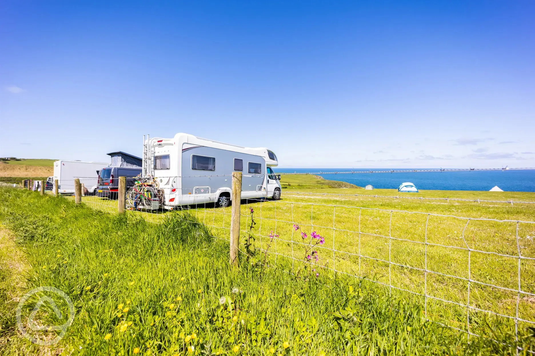 Sea view touring pitches