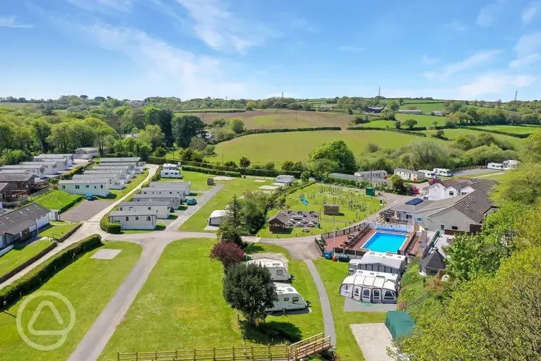 Aerial of the campsite