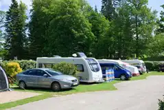 Super hardstanding 5m x 7m pitches with 16 amp hook ups