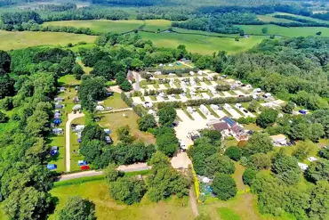 Aerial view of the campsite
