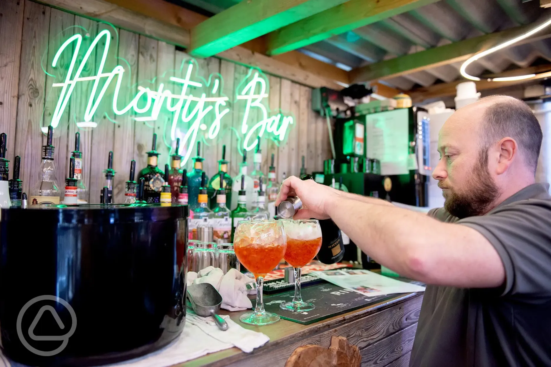 Cocktails available from Monty's Bar in the summer