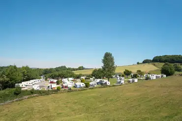 Overview of Lime Tree Holiday Park in the Derbyshire countryside
