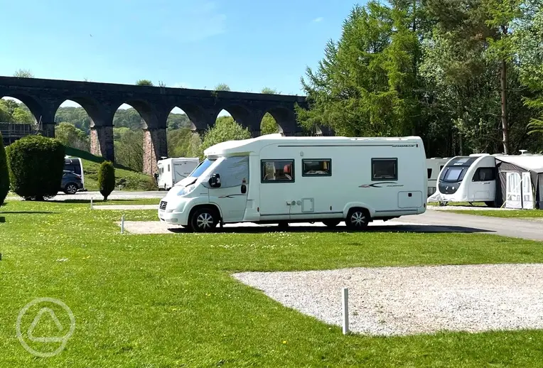 Lime Tree Holiday Park with views to Dukes Drive Viaduct