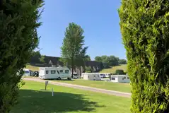 Hardstanding touring pitches with views to Dukes Drive Viaduct