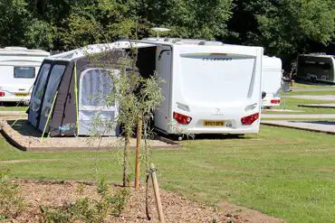 Caravan pitch at Newhaven Holiday Park