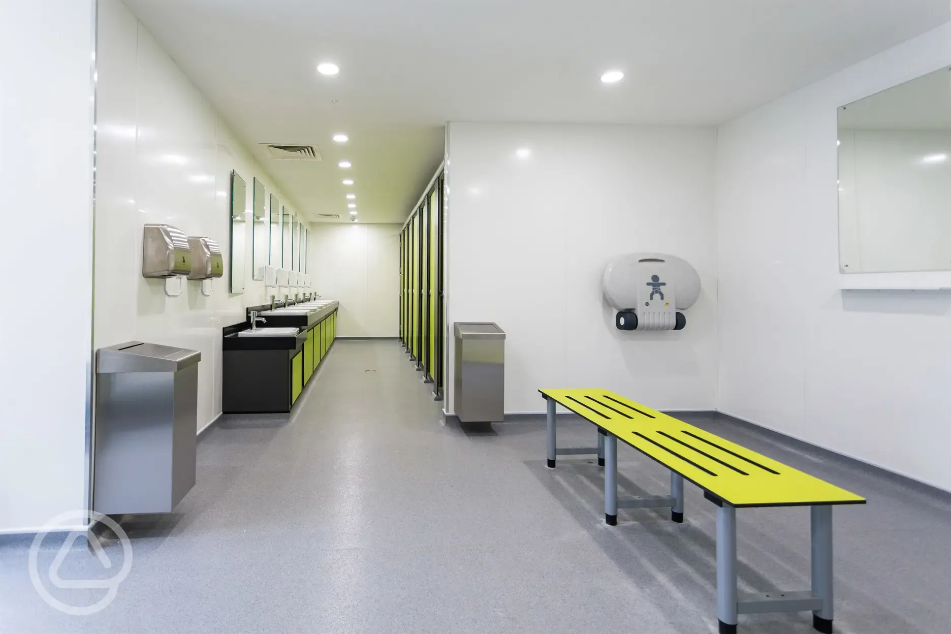 Toilet block with baby changing facilities