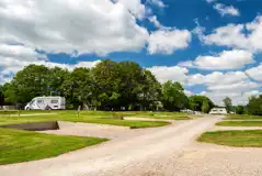 Hardstanding pitches with a small grass area