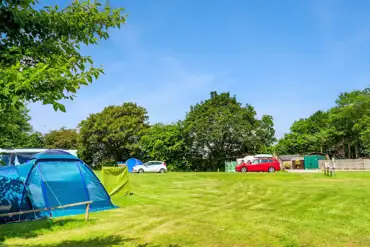Electric grass pitches with a 16 amp hook up at Greenhills Holiday Park