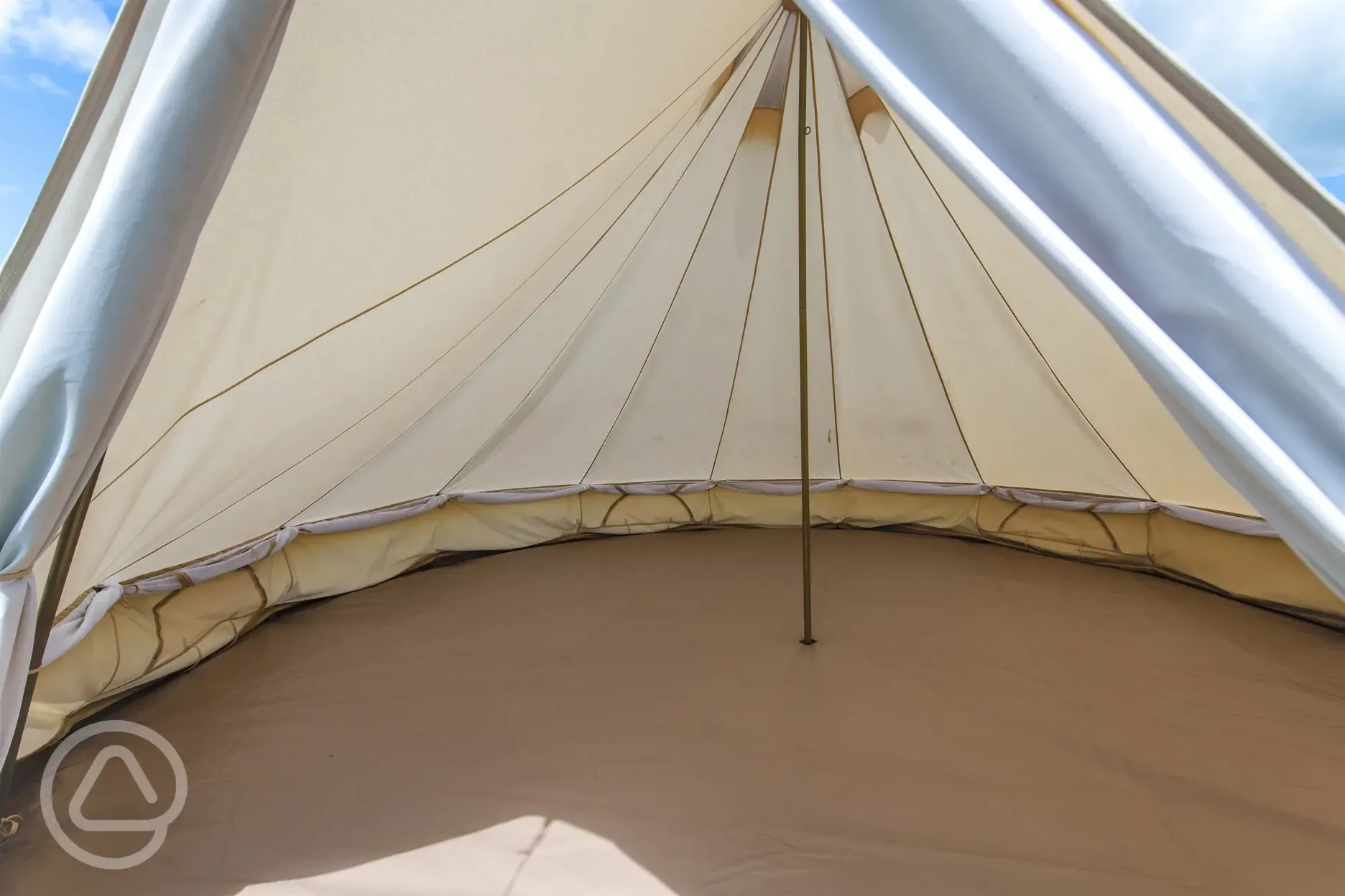 Unfurnished bell tent interior 