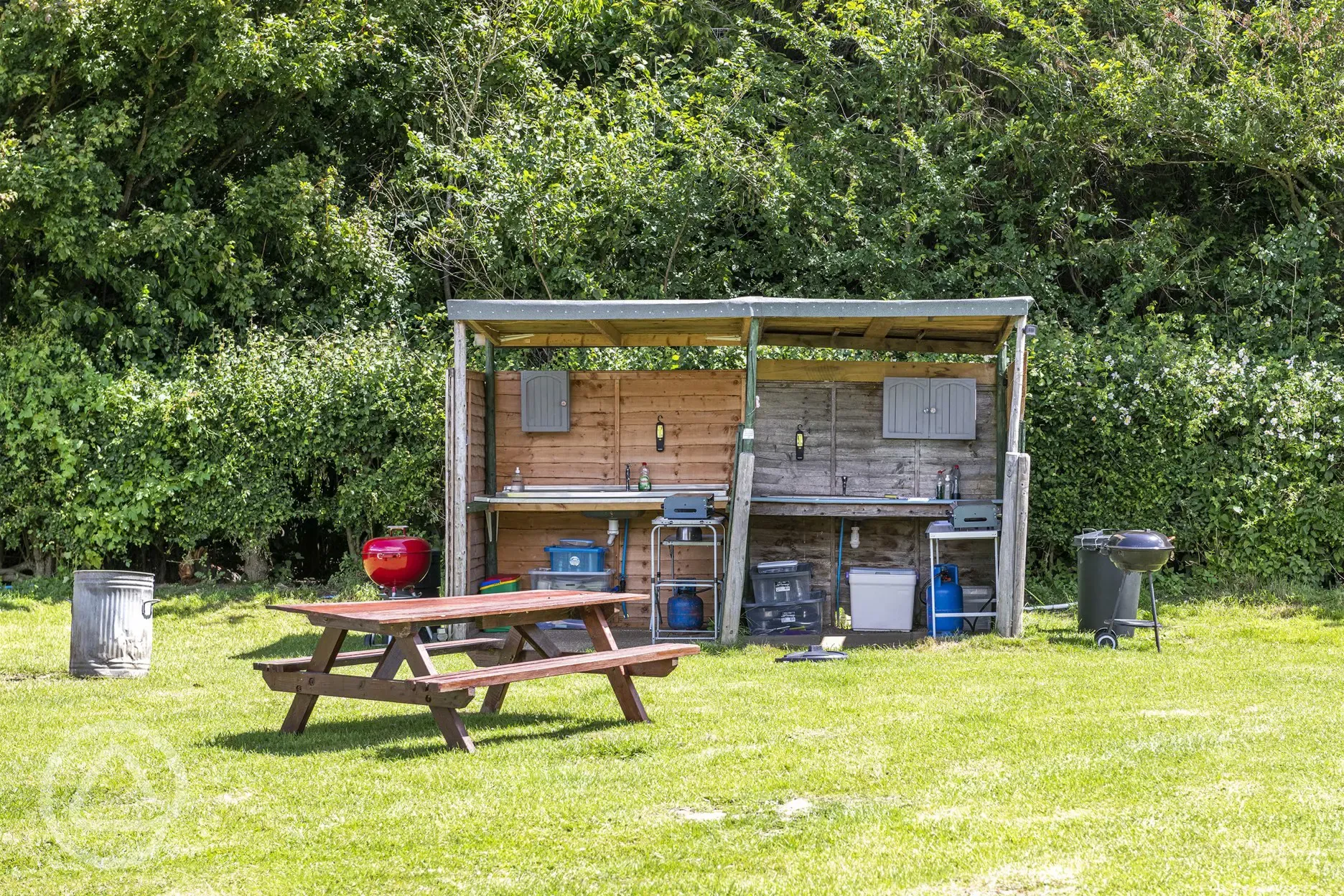 Bell tent kitchen