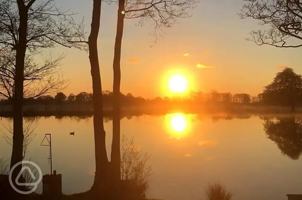 Sunset over the lake