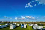 Aerial of the electric grass pitches with optional 10 amp electric hook up