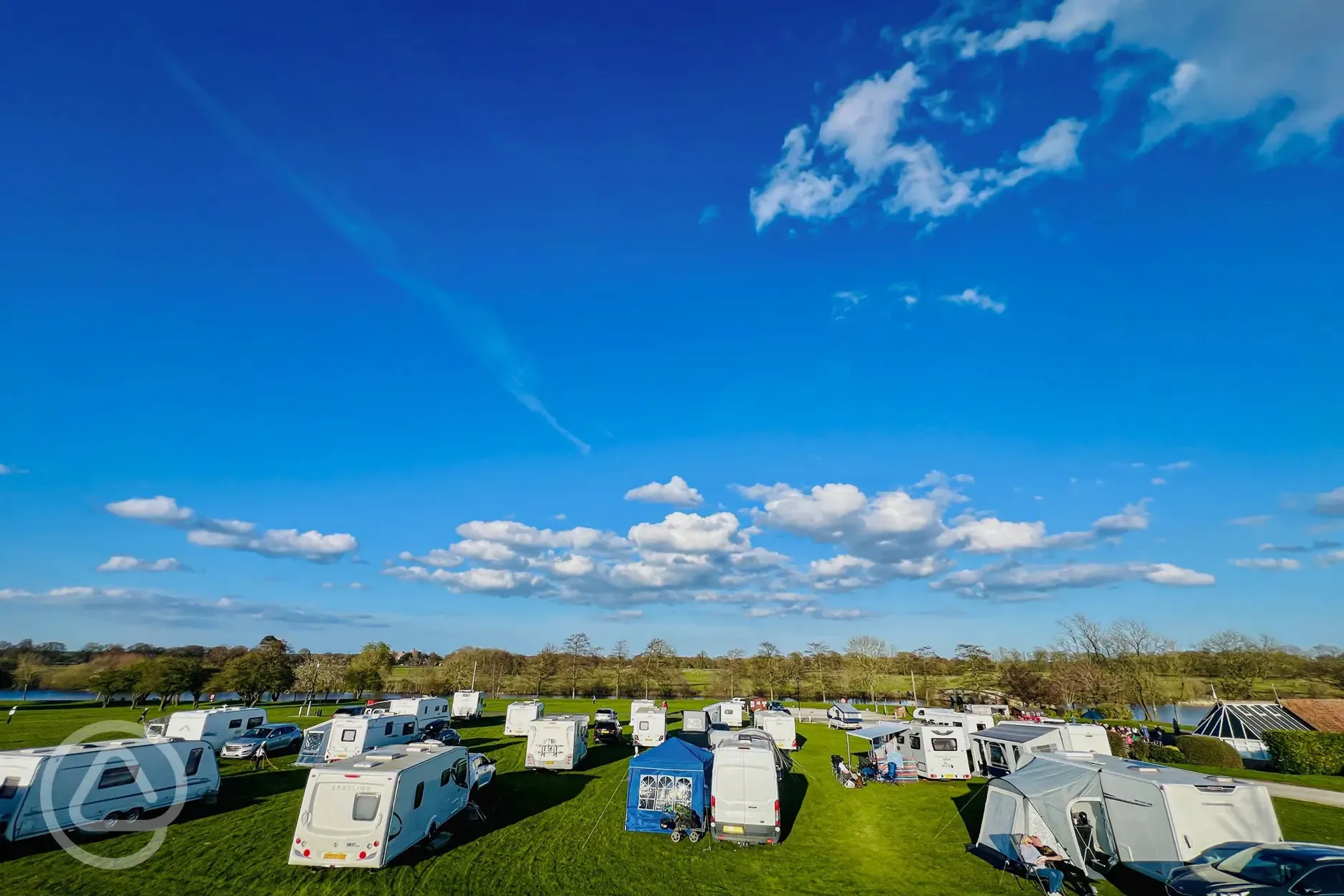 Aerial of the electric grass pitches