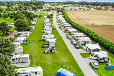 Aerial of the touring pitches