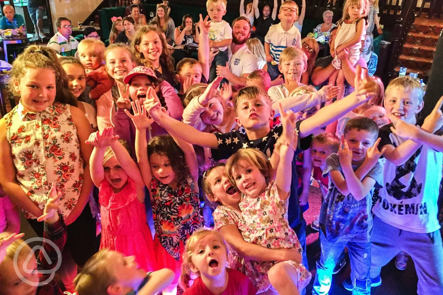 Live children's entertainment in the lounge bar, every night in peak season
