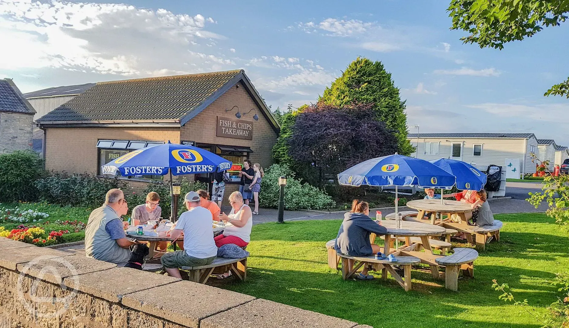 Fish and chip takeaway onsite