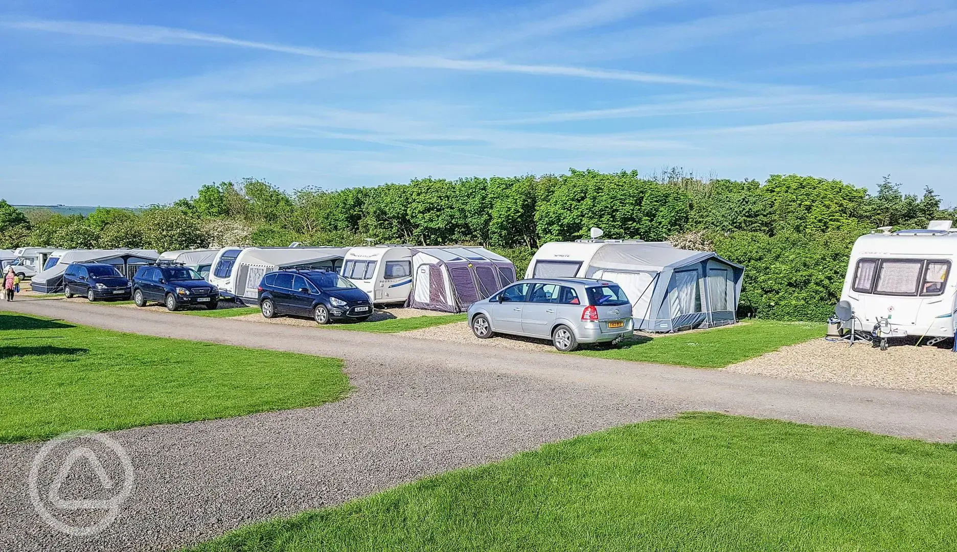 All weather touring super pitches with 16 amp hook ups
