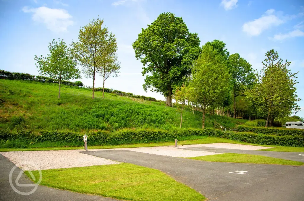 Electric hardstanding pitches Electric hardstanding pitches